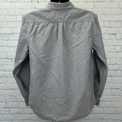 Vans x Chima Ferguson Button Front Shirt Gray Wolf Logo Skater Skating L Large - Neon Vintage