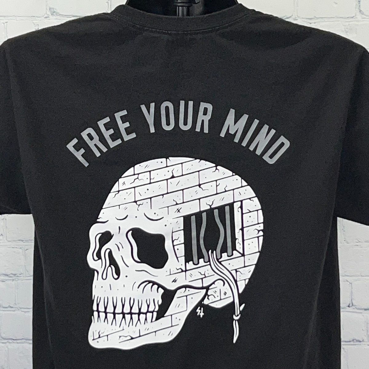 Lurking Class Sketchy Tank Free Your Mind Skull T Shirt M Medium Black Skater