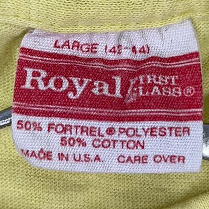 Vintage 80s North Country American Classics T Shirt Fishing USA Yellow S Small