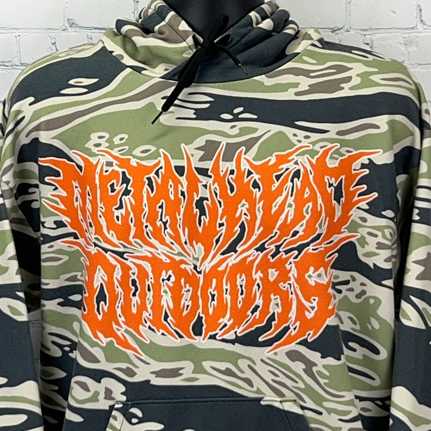 Metalhead Outdoors Hoodie Unisex L Large Green Camouflage Hunting Hunter Fishing