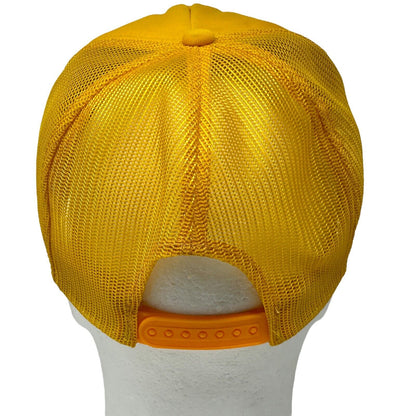 Kragen Auto Supply Vintage 80s Trucker Hat Yellow Mesh Snapback Baseball Cap