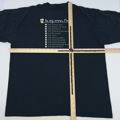Bushmills Irish Whiskey T Shirt XL X-Large Black Funny Crew Drinking Bar Tee