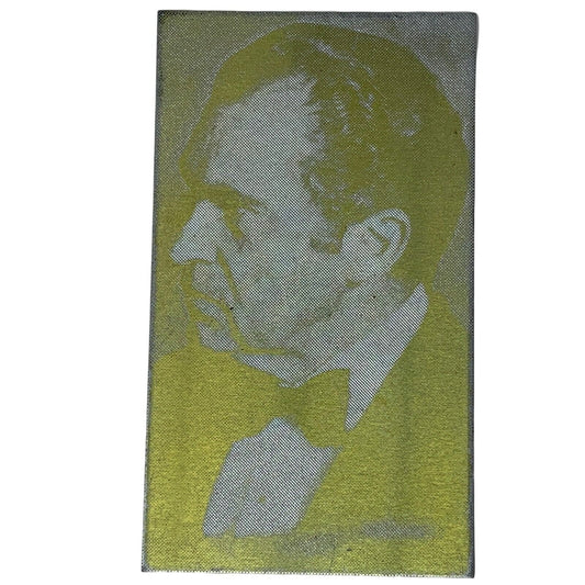 Vintage President Richard M Nixon Newspaper Metal Printing Plate Photograph 1971