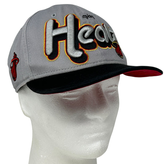 Miami Heat Hat Cap NBA Basketball New Era 9Fifty 6 Panel Snapback Gray