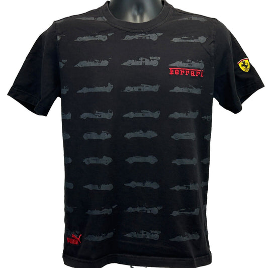 Ferrari Formula 1 Puma T Shirt Medium F1 Motorsports Auto Racing Tee Mens Black