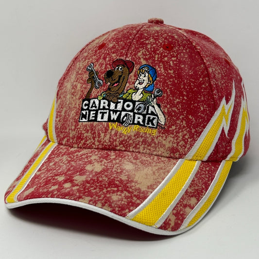 Vintage Scooby Doo Cartoon Network Wacky Racing Hat Baseball Cap Red Fitted S-M
