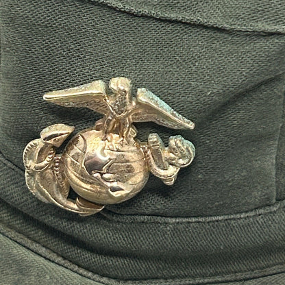 Vintage USMC Marines Utility Cover Hat OD Olive Green Military Cap 6 7/8