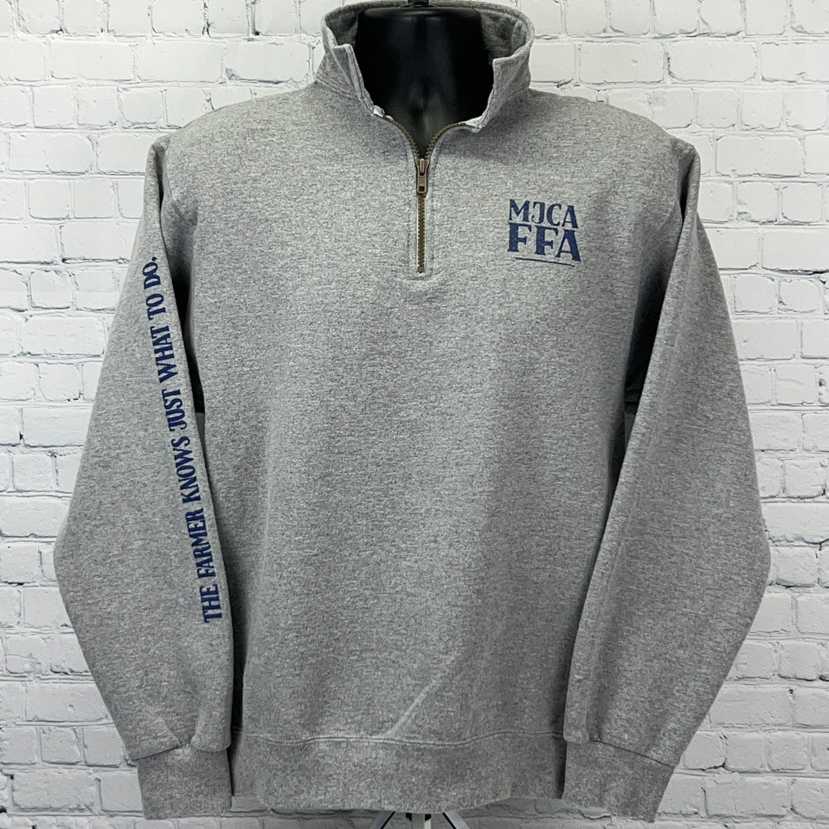 Mt Juliet Christian Academy FFA 2022 2023 Quarter Zip Sweatshirt M Medium Gray