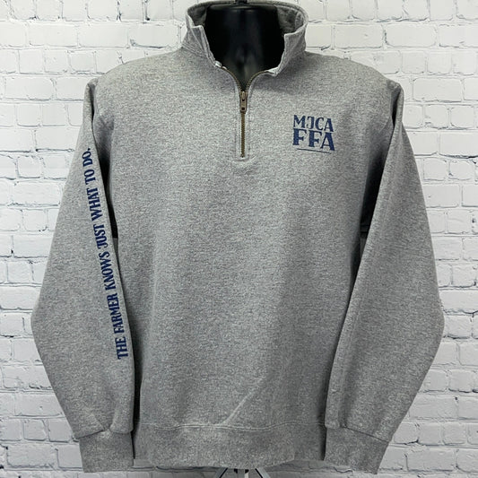 Mt Juliet Christian Academy FFA 2022 2023 Quarter Zip Sweatshirt M Medium Gray