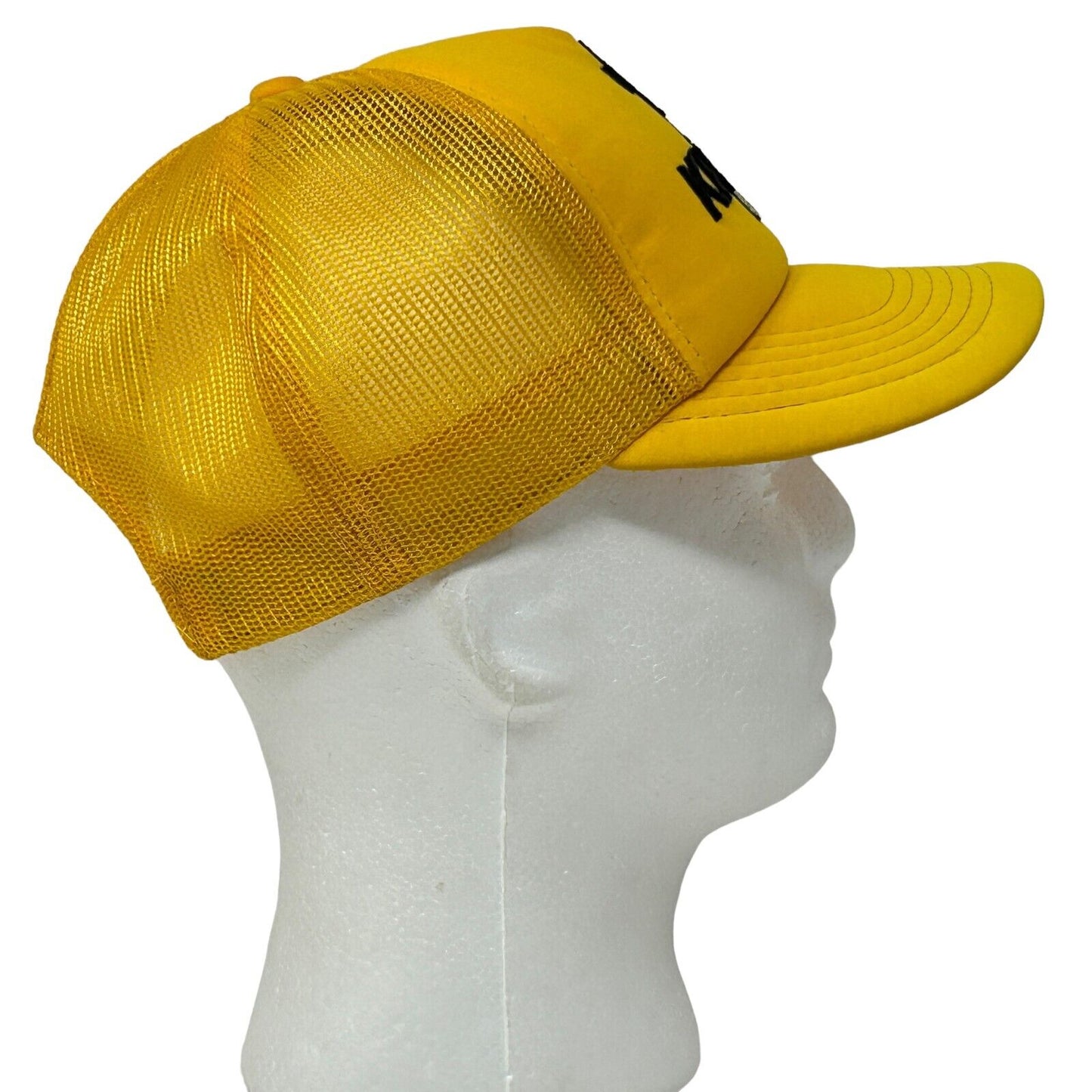 Kragen Auto Supply Vintage 80s Trucker Hat Yellow Mesh Snapback Baseball Cap
