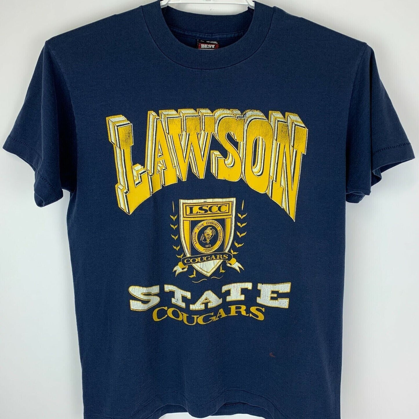 Lawson State Cougars LSCC Vintage 90s T Shirt Community College Alabama Large