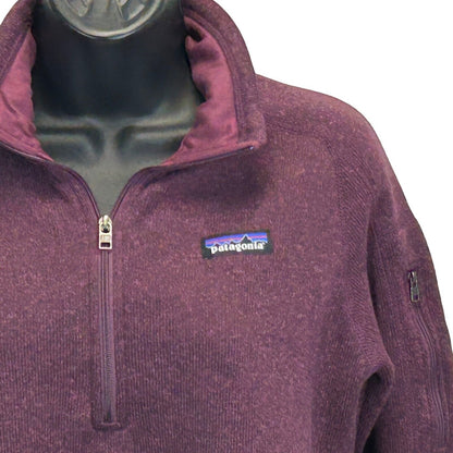 Patagonia Better Sweater Fleece Jacket Womens Medium Red 1/4 Zip Pullover 25618