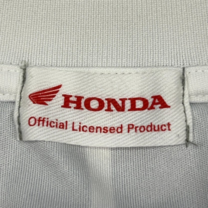 Honda Racing HRC Jersey Polo Shirt Gray Striped Auto Motorsports Unisex M Medium