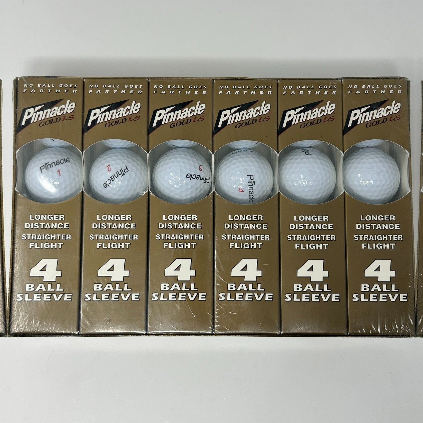 Lot of 48 Pinnacle Gold LS Cut Proof Golf Balls Golfer Golfing White Made In USA - Neon Vintage