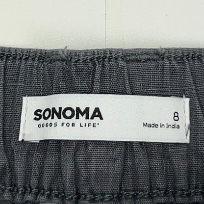 Sonoma Goods For Life Womens 8 Utility Bermuda Cargo Shorts Gray Stretch NWT