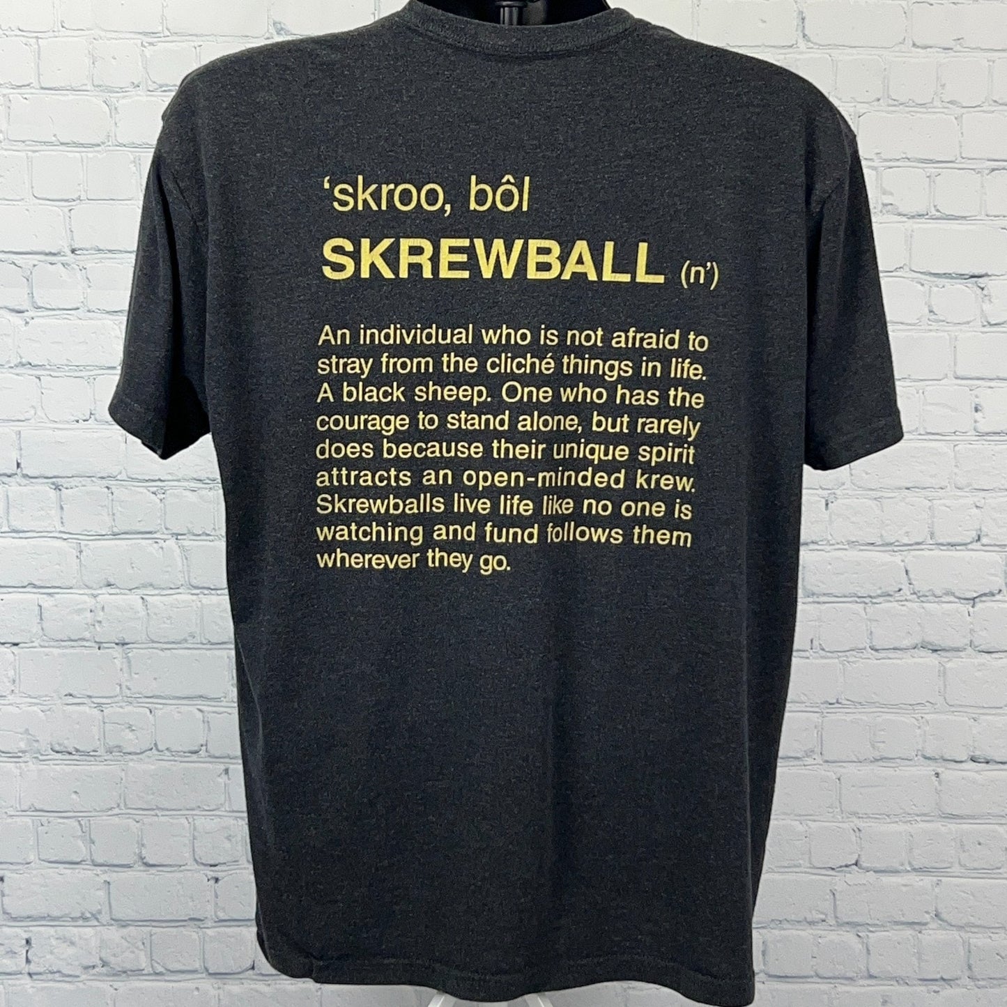 Screwball Peanut Butter Whiskey T Shirt Logo Short Sleeve Gray Unisex XL X-Large