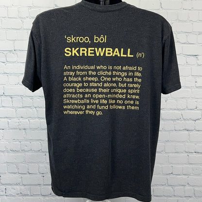 Screwball Peanut Butter Whiskey T Shirt Logo Short Sleeve Gray Unisex XL X-Large