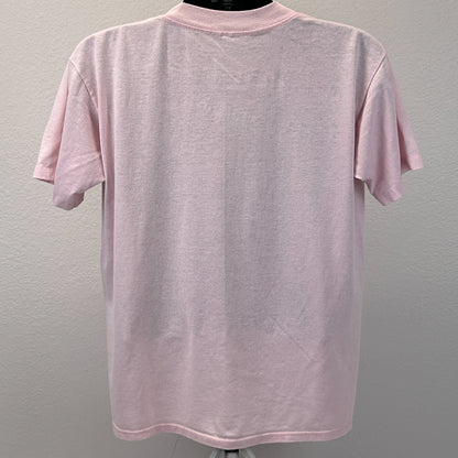 Vintage 90s Lake Siskiyou Campground T Shirt California Sailboat Pink L Large