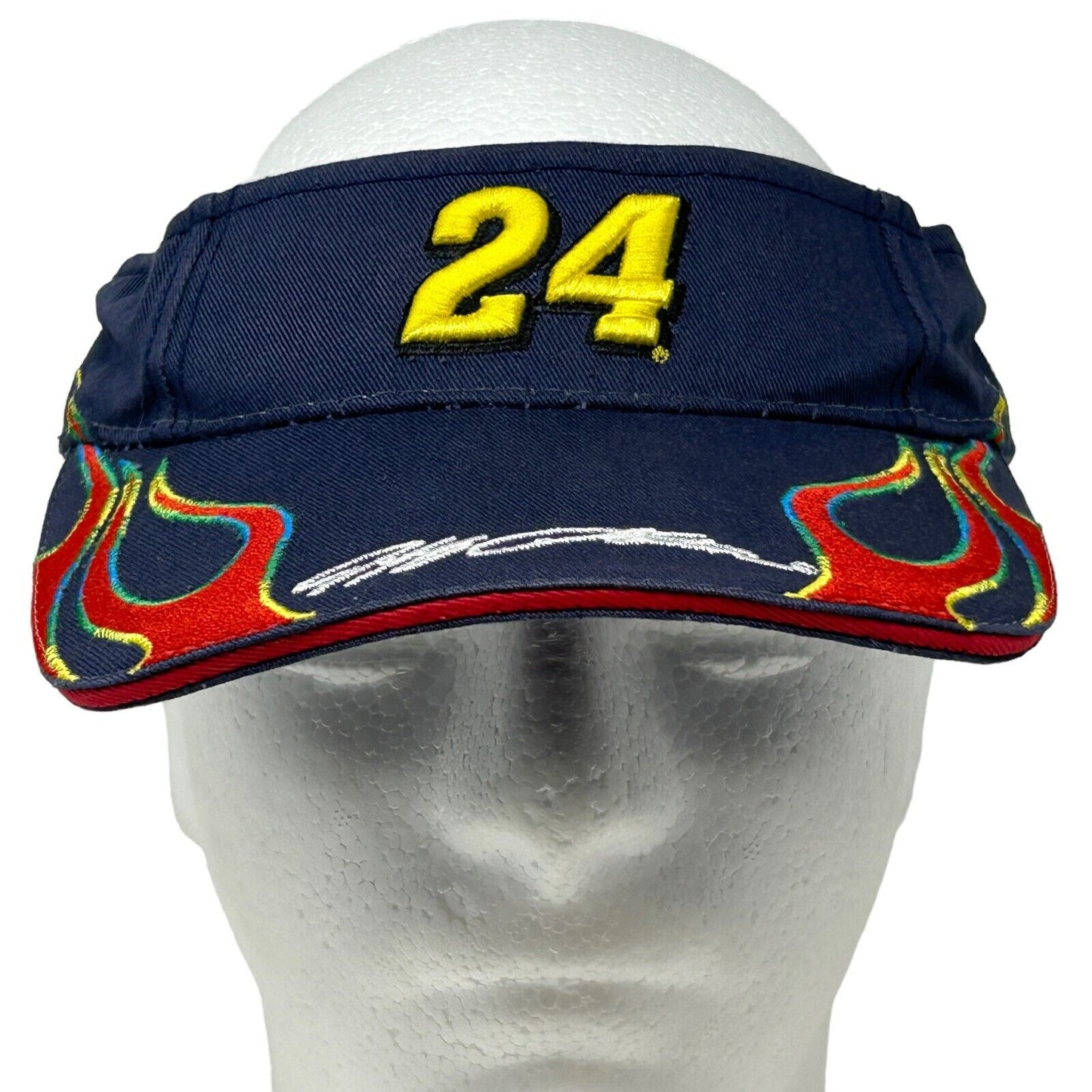 Jeff Gordon Dupont Flames Visor Hat Blue NASCAR Chase Authentics Strapback Cap