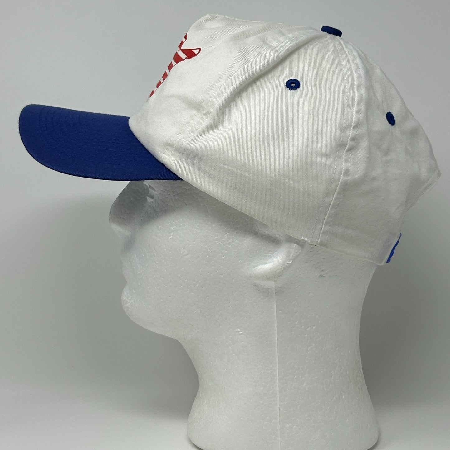 Vintage 90s American Mobile Concrete Hat Baseball Cap 5 Panel Snapback White