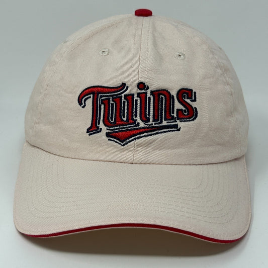 Vintage Y2Ks Minnesota Twins Hat Baseball Cap Dairy Queen 2001 Beige Snapback