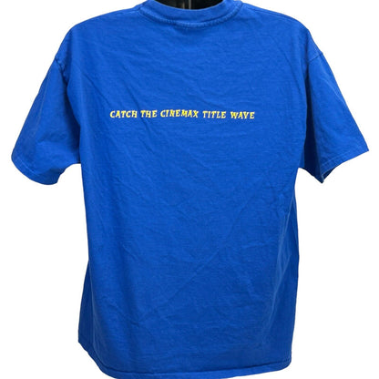 Cinemax Summer of 1000 Movies Vintage 90s T Shirt X-Large Film TV USA Mens Blue