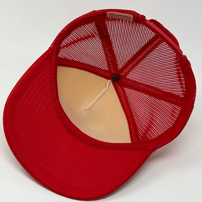 Vintage 90s Mel Tillis Signed Trucker Hat Baseball Cap Autographed Snapback Red