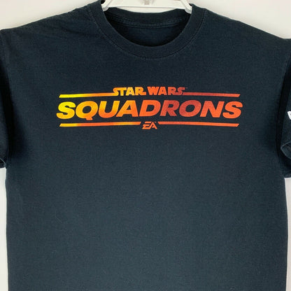 Camiseta GameStop Star Wars Squadrons para hombre, talla mediana, camiseta de jugador de videojuegos EA, color negro