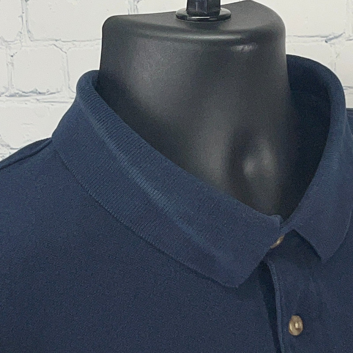 Namco Pac-Man Ghosts Embroidered Polo Shirt Mens 2XL XXL Navy Blue Short Sleeve