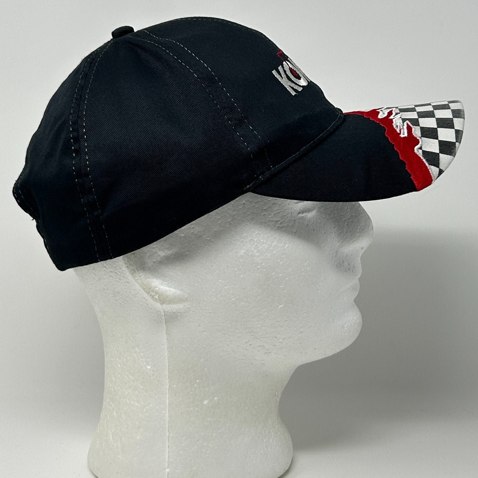 Vintage 90s Komo Machine Inc Hat Baseball Cap Machinist 6 Panel Strapback Black - Neon Vintage