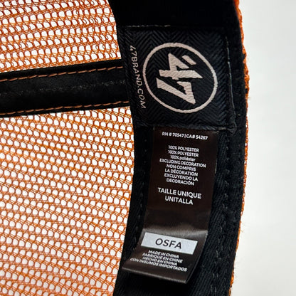 Los Angeles LA Dodgers Trucker Hat Baseball Cap 47 Brand Mesh Snapback Orange