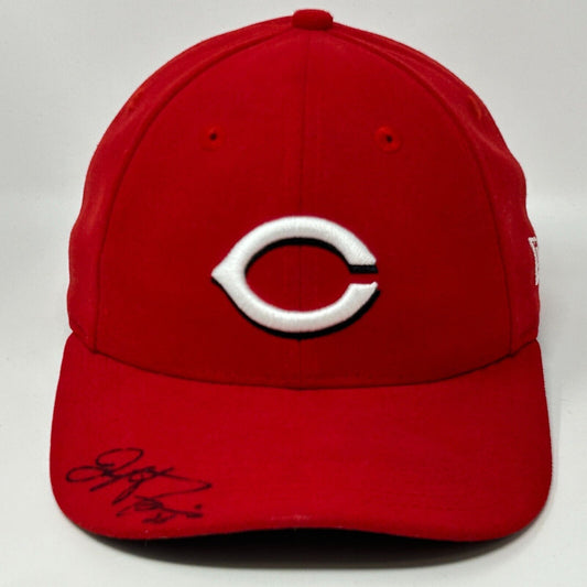 Cincinnati Reds Youth Hat Baseball Cap Jeff Francis Signed New Era Strapback Red - Neon Vintage