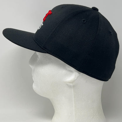UFC Fight Pass Hat Baseball Cap MMA Mixed Martial Arts Black 210 Flex Fitted S-M