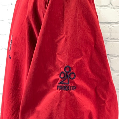 Vintage 90s TPC The Canyons Windbreaker Jacket Red Las Vegas Golfing M Medium