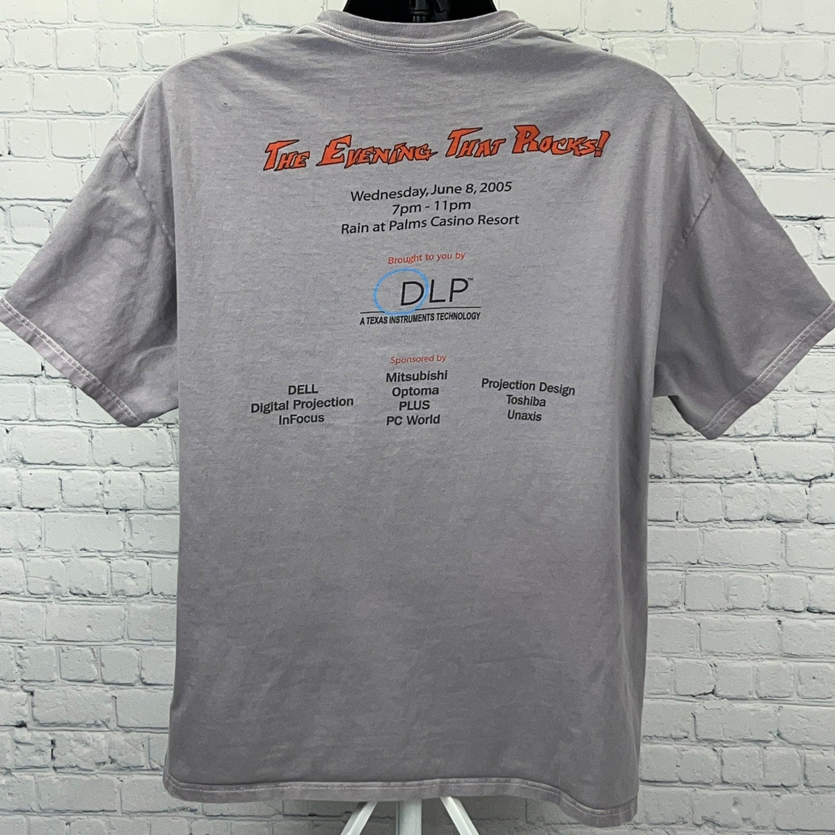 Vintage 2005 Huey Lewis and The News T Shirt XL Las Vegas Palms Casino Band Tee