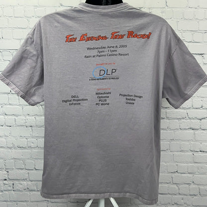 Vintage 2005 Huey Lewis and The News T Shirt XL Las Vegas Palms Casino Band Tee