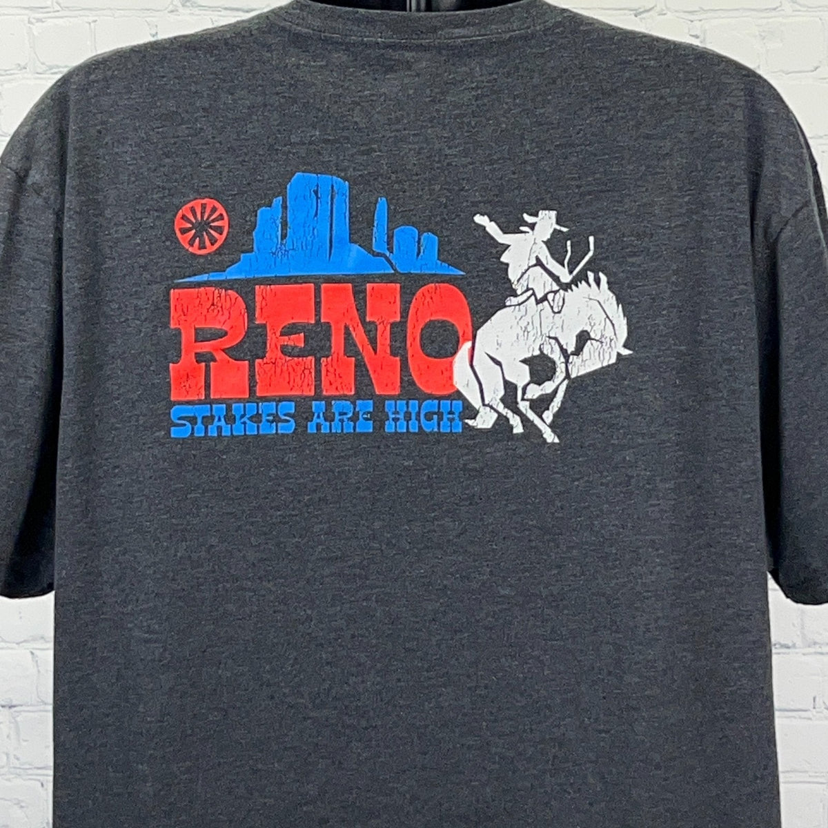 Bass Pro Shops Reno Nevada Stakes Are High T Shirt 2XL XXL Cowboy Rodeo Tee