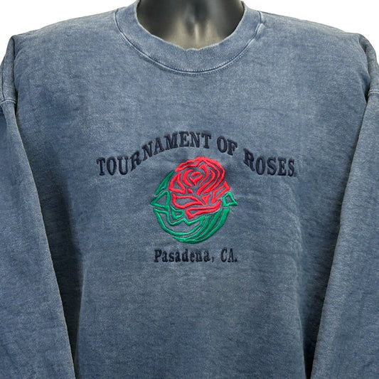 Sudadera vintage Tournament of Roses, talla extragrande, Pasadena, California, años 90, para hombre, azul