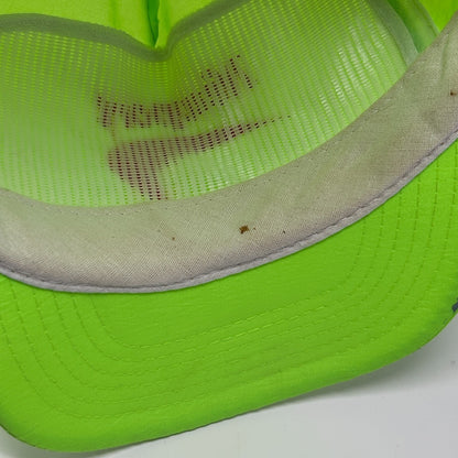 Vintage 90s Newport Cigarettes Hat Baseball Cap Nylon Snapback Neon Green