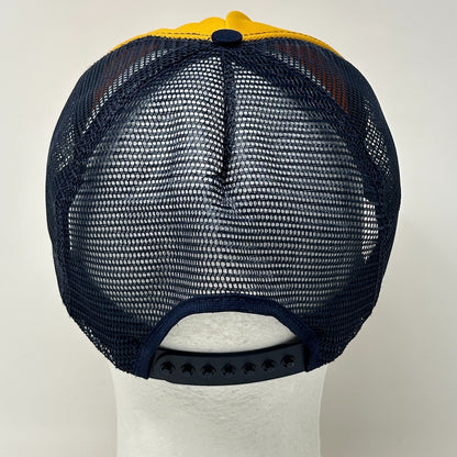 Vintage Deer River Lions Club Trucker Hat Cap Yellow 80s Minneapolis Snapback