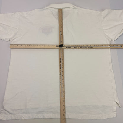 Vintage 90s Railroad Pass Casino Polo Shirt Henderson Las Vegas White XXL 2XL