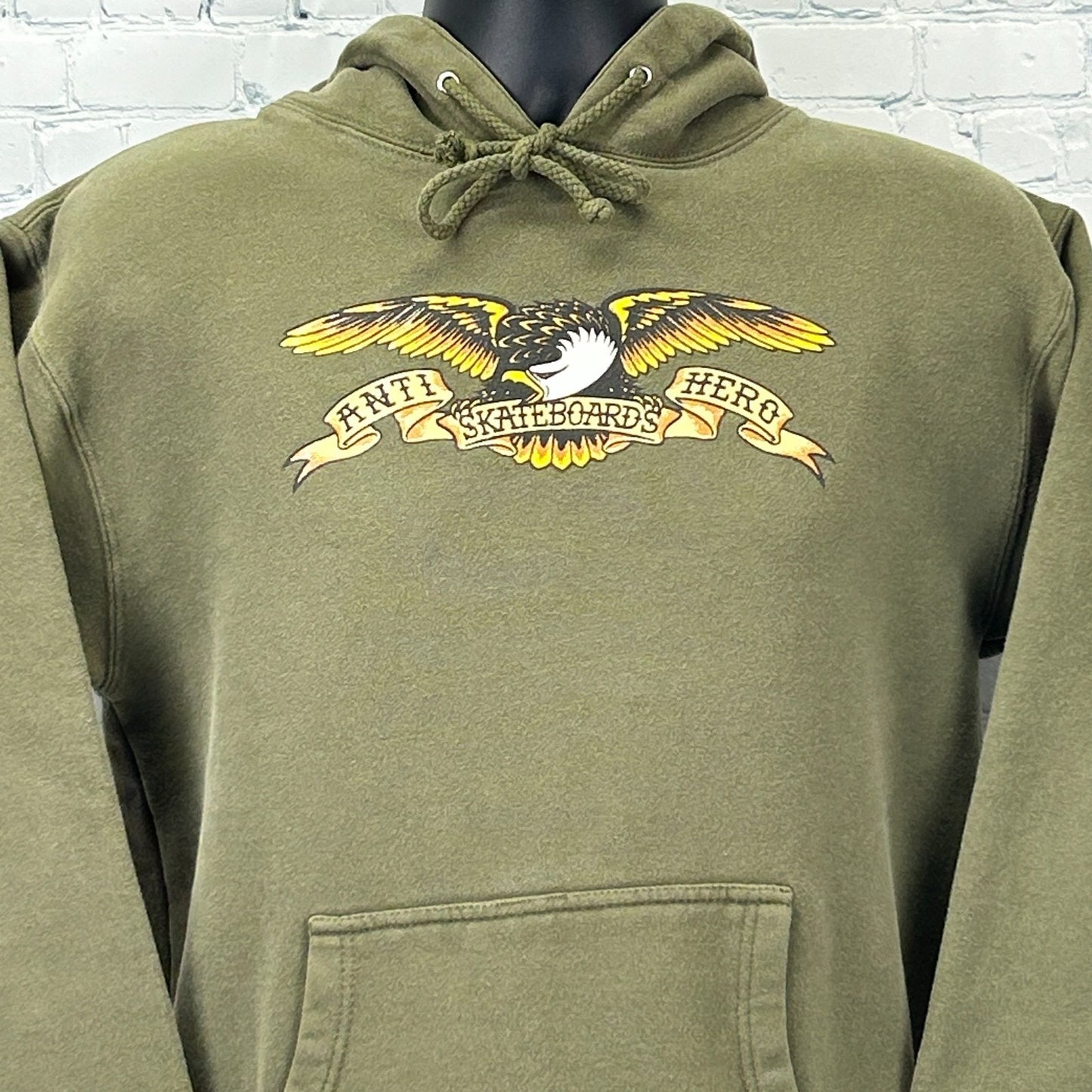 Anti Hero Skateboards Hoodie Skater Eagle Hooded Sweatshirt Green Mens M Medium