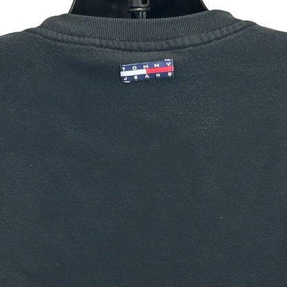 Tommy Hilfiger Jeans Vintage 90s Sweatshirt 2XL Black Streetwear Made In USA