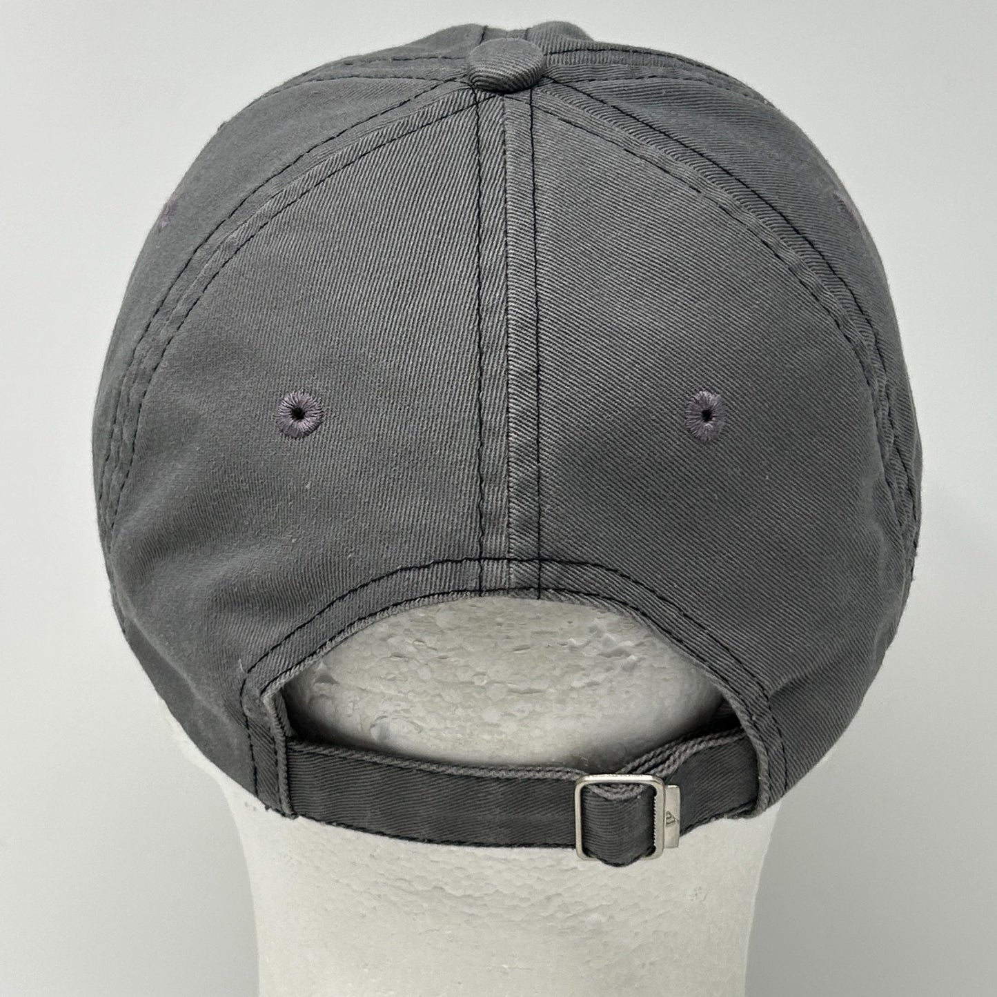 Adidas Dad Hat Baseball Cap Gray Logo Strapback 6 Panel Unstructured