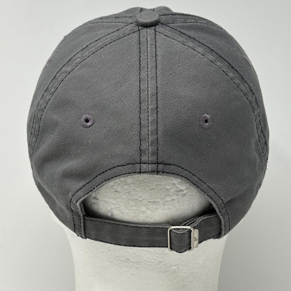 Adidas Dad Hat Baseball Cap Gray Logo Strapback 6 Panel Unstructured