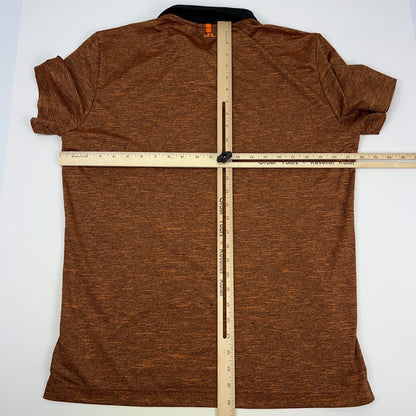 J.Lindeberg Jay Slim Fit Golf Polo Shirt L Large Orange Golfer Golfing Stretch