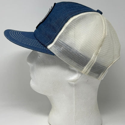 Vintage Contracting Material Co Wheeling Illinois Denim Trucker Hat Baseball Cap