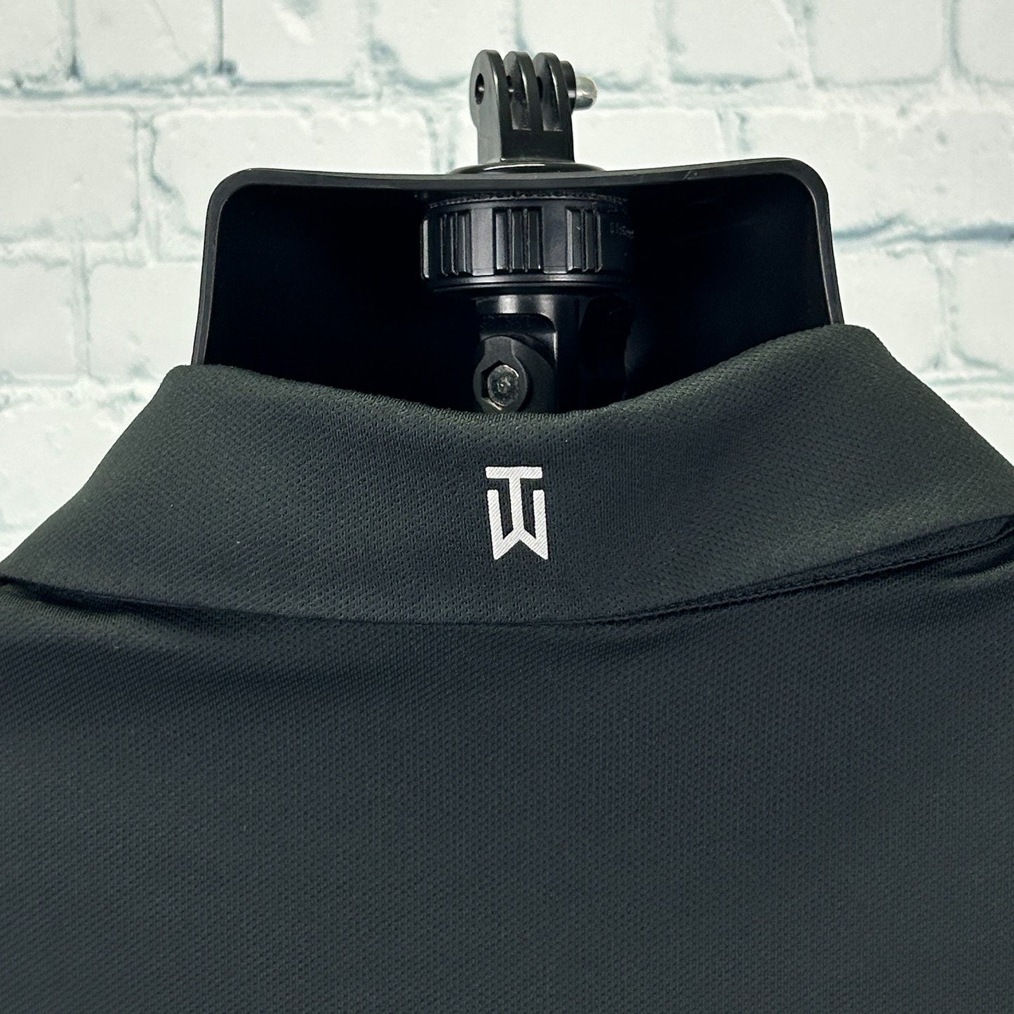 Nike Tiger Woods Collection Vapor Trail Polo Shirt Golf Dri-Fit Black XL X-Large