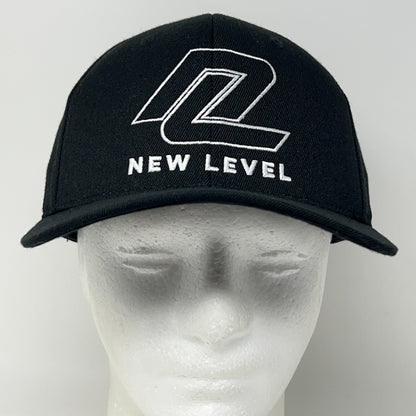 New Level Golf Hat Baseball Cap Snapback Golfer Golfing Black Wool Blend 6 Panel