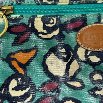 Bolso bandolera pequeño con estampado floral azul Key Per Mini de Fossil para mujer SL4139